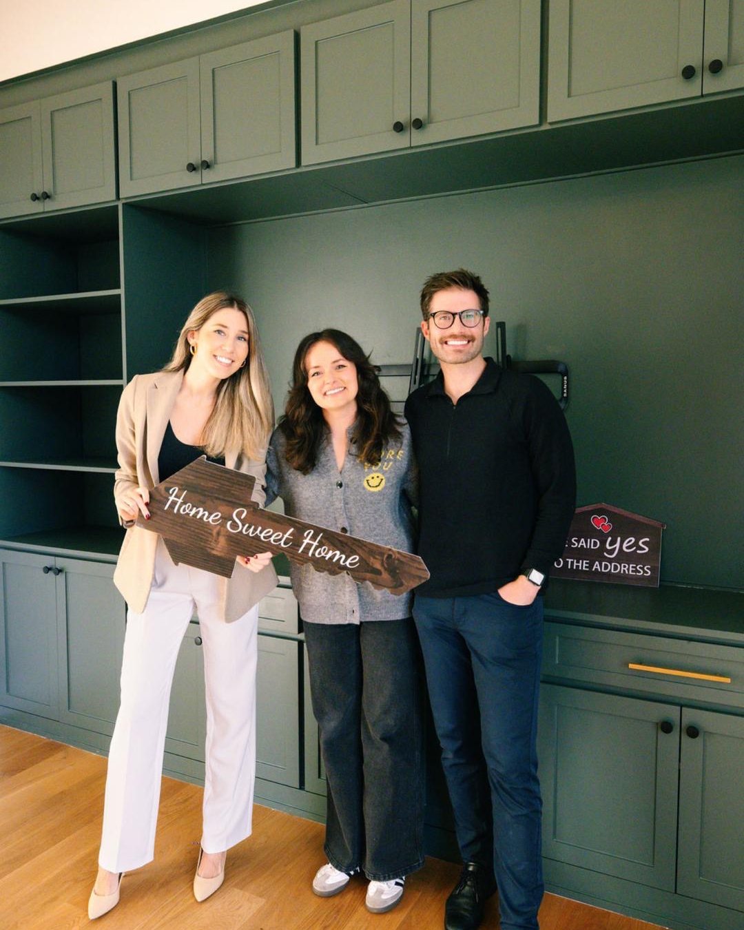 Jelena with clients on closing day